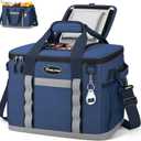 Maelstrom Collapsible Soft Cooler Bag, 24/30/60/75 Cans Beach Cooler, Ice Chest, Leakproof & Portable for Beach, Camping, Road Trips & Grocery Shopping (35 Can Blue)