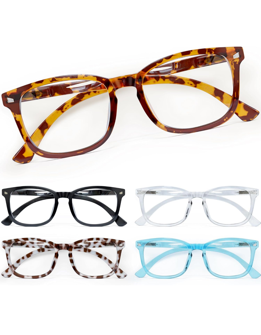 CCVOO Reading Glasses for Women/Men, Eyeglasses, Blue Light Readers for Women/Men, Computer Eye Glasses, Cheaters,+4.5
