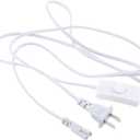 RTNLIT T5 T8 LED Wire Connector Power Cord, 6Ft 3Pin LED Light Fixture Extension Cable with On/Off Switch, US Molded Plug Supply Connection Line for Integrated Lamp Tube