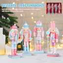 IMIKEYA Christmas Nutcracker Figure: 4PCS Wooden Nutcracker Hanging Christmas Nutcrackers Ornament Decoration Nutcrackers Ornament Xmas Decor Xmas Tree Ornaments Set