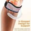 Knee Brace - 2Pack Adjustable Compression Brace with V-shaped Support Strip for Men Women Patella Band for Meniscus Injury Arthritis Pain Joint Support Strap for Workout, Pink