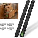 NECILO 16 Inch Push to Open Drawer Slides, 100lb Capacity Full Extension Ball Bearing Side Mount Cabinet Runners, Replacement Slides for Kitchen, Dressers, Home & Office, 1 Pair