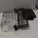 Hleelomi Under Bed Storage with Wheels and Cover, 360° Rolling Under Bed Metal Drawers for Clothes, Blankets, Books and Shoes,Black