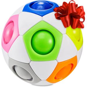 CUBIDI Original Rainbow Puzzle Ball I Brain Teasers for Kids Ages 6-10 I for Boys and Girls 6+ Years, Cool Travel Toy for Children, Fidget Ball, 3D Puzzle Toy