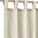 KOUFALL Tan Greige Vintage Curtains for Living Room 84 Inches Long 2 Panels Set,Flax Linen Rustic Primitive Curtains for Cabin Bedroom