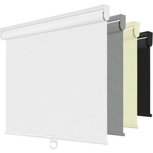 ChrisDowa Blackout Roller Shades for Windows, Striped Pattern Cordless Pull Down Door Blinds with Privacy, Thermal Insulated Window Shades for Living Room, Home and Office. White, 20" W x 72" H