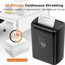 Bonsaii 14-Sheet Paper Shredder for Home Office Use, 10-Minute Cross Cut Shredder with 5.5 Gallons Bin, P-4 High Security Heavy Duty Office Shredder Shred CD/Credit Card