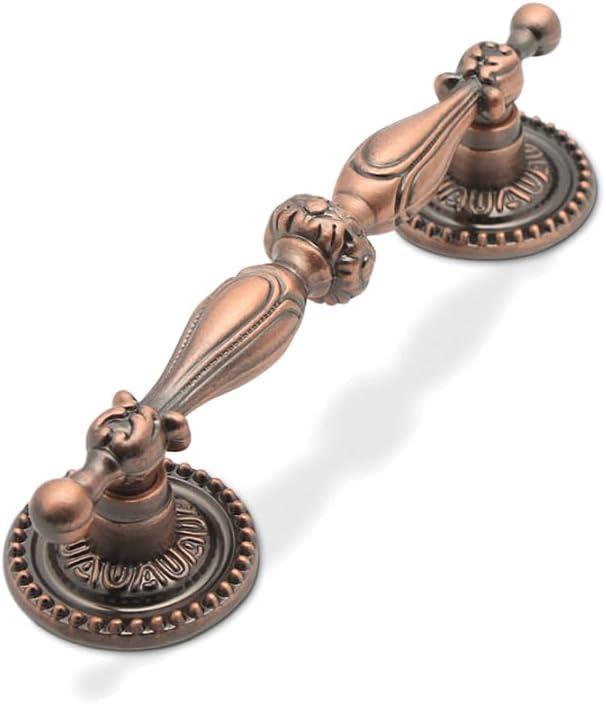 3.5 Inch Drawer Pulls Antique Copper, Vintage Cabinet Pulls Dresser Pulls, Copper Handles for Cabinets, 4 9/10 Inch Overall Length(125mm), 8 pack