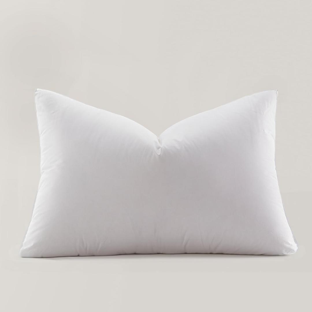 Globon Ultra Soft Down Pillow Standard Size, Premium Down Filled Bed Pillow for Sleeping, 100% Cotton Shell 500 Thread Count 700 Fill Power, Soft Hotel Collection Down Feather Pillow 20" x 26" 1 Pack