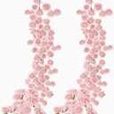 Daifunli 2 Pcs Pink Artificial Rose Vine Hanging Faux Flowers Garland for Wedding Anniversary Birthday Party Background Arch Garden Home Wall Room Decor