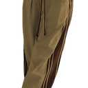 Hongsui Women's Wide Leg Pants Drawstring High Rise Side Striped Slouchy Palazzo Pants with Pockets (Brown) L