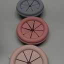 Silicone Snack Container, Snack Cups for Toddlers Spill Proof, Food Grade Silicone Cups, 3Pcs, Pink, Light Pink, Gray