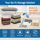 Hanging Vacuum Storage Bags for Clothes & Coats  8 Pack (4 Small & 4 Large) Vacuum Seal Garment Bags for Hanging Storage  Space Saving Compression Bags for Clothing, Jackets  Transparent