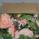 Lvydec 2 Pack Artificial Peony Flower Garland - 6ft Silk Peony Pink Flower Garland for Wedding Party Table Decoration (2, Pink)