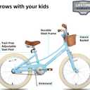 JOYSTAR Girls Bike for 2-12 Years Old Toddlers and Kids, 12" 14" 16" 18 20" Retro Style Kids Bike with Training Wheels, 18 20 Inch Children Bicycle with Kickstand