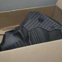 Mixsuper Floor Mats for Ford Transit 150/250/350 2020-2025 with Vinyl Flooring (No Transit Connect), All Weather Floor Liners Durable 1st Row Black