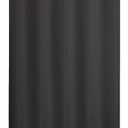River Dream Extra Long No Hook Black Shower Curtain or Liner Soft Microfiber - 84" Length Fabric Shower Curtain Liner Set, Machine Washable & Water Repellent, Black, 71x86