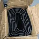 Front Door Mat Indoor Outdoor Entrance, 48" x 96" All-Season Heavy Duty Waterproof Doormat, Non-Slip Absorbent Entryway Mat, Easy to Clean, Low Profile Commercial Floor Mat for Indoor Outdoor (Black Double Stripes)