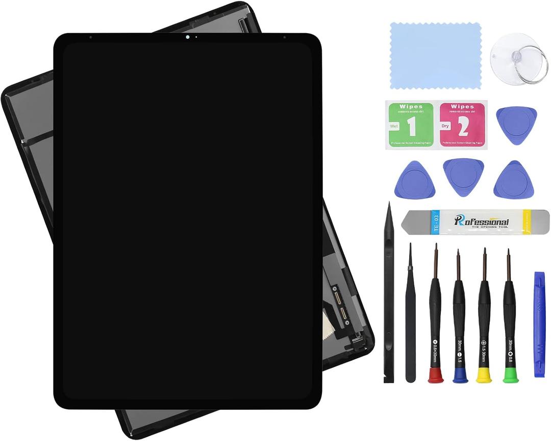 for iPad Pro 12.9 3rd Gen Screen Replacement for iPad Pro 12.9 4th Gen LCD for iPad Pro 12.9 3rd/4th Digitizer Display Touch Screen Assembly Repair Kits A2014 A1876 A1983 A2069 A2229 Black 2018 2020