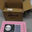 PATRON small safe box with key，mini safe for money，small coin safes for home with code，0.236 Cubic Feet Pink