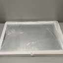 AAZZKANG Rectangular Wall Mirror Decorative Wood Framed Mirrors Large 28"x20" for Farmhouse Bedroom Bathroom Living Room Entryway Hanging Home Decor (White)