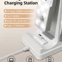 EZVALO 6-Pack Under Cabinet Lighting with Charging Station, 2000mAh Rechargeable Wireless Motion Sensor Lights, 3 Color Temps, Dimmable, Timer, Magnetic, with Remote Control for Kitchen, Closet, Stair, White