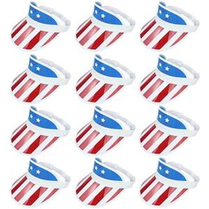 12 Pack Sun Visor Hats Women UV Protection Clear Outdoor Beach Sports Golf Sunhat Party Cap (6 3/4-7 1/4)