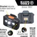 Klein Tools 56062 Rechargeable LED Headlamp / Worklight for Klein Hardhats, 300 Lumens, All-Day Runtime, 3 Modes, for Work and Outdoors