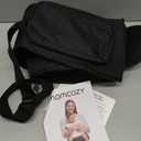 Momcozy Hip Seat Baby Carrier - Adjustable Waistband with Original 3D Belly Protector, Ergonomic Carrier with Various Pockets for Newborns & Toddlers up to 45lbs (Black, Medium)