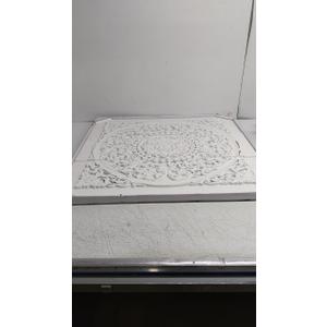 Painting ORNAMENT White 12 x 35,5 inch, 3 Panels