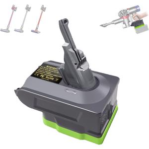 New Version V8 V7 Battery Adapter for Ryobi 18V Lithium Battery Convert to Replace for Dyson V8 V7 Battery, Work for Dyson V8/7 Series Vacuum Cleaners V8/7 Animal V8/7 Absolute V8/7 Motorhead