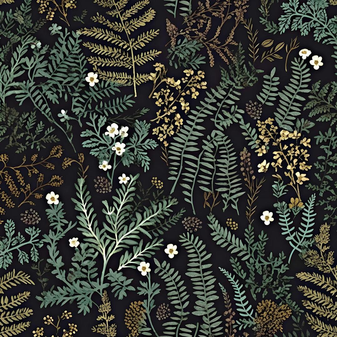 Black Botanical Peel and Stick Wallpaper, Green Golden Leaf Contact Paper 17.5" x 393.7", Jungle Wall Paper Murals Removable Self Adhesive Waterproof for Room Walls Shelves Cabinet Drawer Table