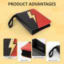 Trading Card Binder Album, 400 Pockets, 50 Removable 4-Pocket Pages, Waterproof (Black & Red)