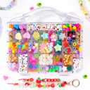 DIY Bag Charm Making Kit Bead Keychain Making Kit Letter Beads for Christmas Party, Family Activity Art Craft Bag Charm for Jewelry Making Supplies Personalized Alphabet A-Z Beads DIY Crafts