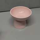 LoeJan Elevated Cat Food and Water Bowls Set, Pink - Raised Ceramic Anti-Vomit Whisker-Free Feeder for Kittens to Adult Cats