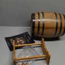 1 Gallon American Oak Bourbon Aging Barrel (5 Liter) with Wood Stand, Bung and Spigot - Age Cocktails, Whiskey, Rum, Tequila, Beer & Wine - Laser Engraved Bourbon Barrels (B512)