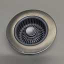 Nipoko Kitchen Sink Drain Strainer - Upgraded Kitchen Sink Stopper,Sink Stopper Kitchen Drain,Stainless Steel Drain Plug with Anti-Clog Basket Drain Stopper Combo,for Standard 3-1/2'' Drain,Grey