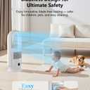 U ULTTY Bladeless Tower Fan with Air Purifier, 90° Oscillating Bladeless Fan with Remote, Touch, 8H Timer, Floor Fans for Bedroom Whole Room Home Office R021, White