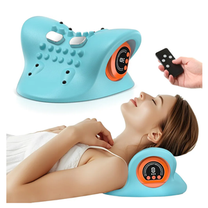 Vzvvzp Neck Massager 2025, Neck Stretcher Cervical Traction with Heat, 3 Modes, Portable Massage Neck Hump Corrector for Pain Relief and Muscle Relax, 26° Angle Cervical Traction Device
