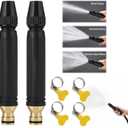 2 Pcs Hose Nozzle High Pressure,High Pressure Water Hose Nozzle with Booster Nozzle,360° Adjustable Hose Nozzle,for Watering Plants and Vegetables, and Car Washing1