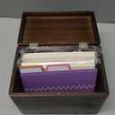 Dahey Double Slots Recipe Box Wooden Recipe Organizer with 100 Recipe Cards and 6 Dividers, Rustic Recipe Cards and Box Set with Phone Holder to Write in Your Own Recipes for Cooking Lovers Kitchen