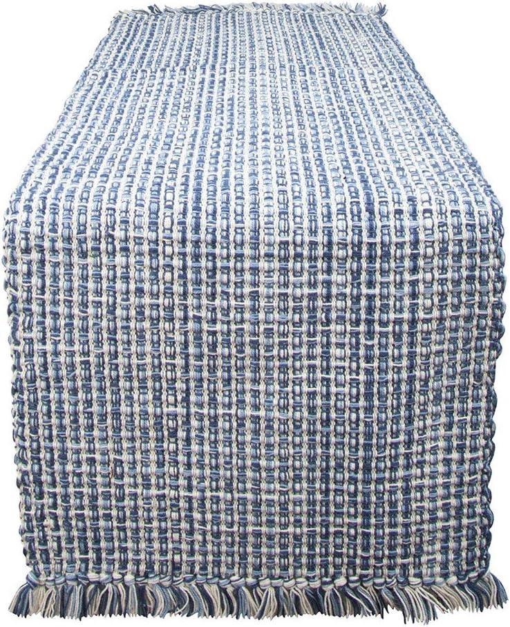 Park Designs Blue Denim Tweed Farmhouse Table Runner 36 Inch | 13" x 36" Rustic Dining Table Accessory | Hand Loomed & Rugged Texture | Modern Farmhouse Table Runners 36 Inches