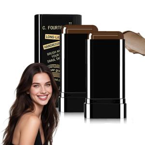 2Pack Safe and Convenient Hair Dye Brush, Hair Dye Comb, Hair Stick, Hair Color for Gray Hair Cover Up, Waterproof and Sweat-Proof, Quick Touch-Up, 2 in 1 Instant Dye for Women & Men (Dark-Brown)