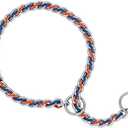 Laced Chain Slip Collar (20-inch x 3.5 mm, Blue/Orange)