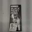 ARTISTRO 5 Black Paint Pen for Rock, Glass, Ceramic, Wood, Tire, Fabric, Metal, Canvas, Marking, Painting - Set of 5 Acrylic Paint Markers Water-based
