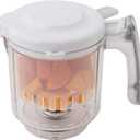 Replacement Stirring Cup & Blade with Steaming Basket for EVLA'S Baby Food Maker - White