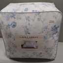 Laura Ashley - Queen Comforter Set, Soft Cotton Bedding with a Medium Weight for Year Round Use, Reversible 3 Piece Bed Set with Matching Pillowcases (Belinda Chambray Blue)