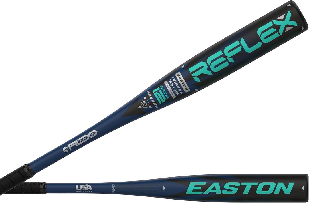 Easton | Reflex Baseball Bat | USA Baseball | -12 Drop | Big Barrel | 1 Pc. Alloy (26 Inch, Navy)