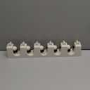 HYRIXDIRECT Wall Mount Broom Mop Holder Hanger Garden Tool Organizers Rack Garage Laundry Room Organizations and Storage with Hooks Heavy Duty (Beige)