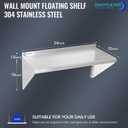 Stainless Steel Shelf 2 Pack 12"x24", Wall Mounted Metal Shelves